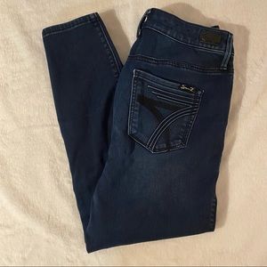 7 For All Mankind Dark Blue Rinse high rise ankle skinny size 6
